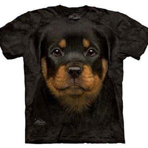 Rottweiler Puppy Metzgerhund German Cute Animal Dog Cotton Mountain T-Shirt 2X